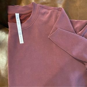 lululemon Softstreme Perfectly Oversized Cropped Crew, size 8, Red Merlot